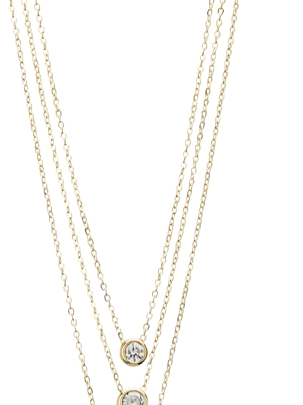 Park Lane Angelic Gold Layered Necklace with Clear Crystal Drops